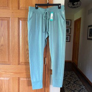 FP Movement Free People Sunny Drawstring Jogger Sweat Pant NWT Teal Green L